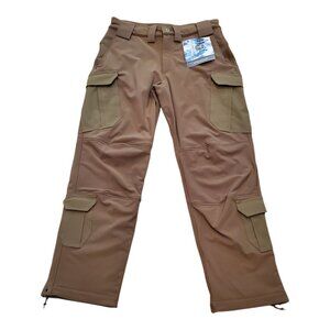 NWT WILD THINGS SZ M Soft Shell Tactical Cargo Pant Coyote-Tan/Brown Made in USA